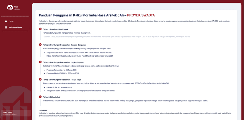 Fee Calculator Interface